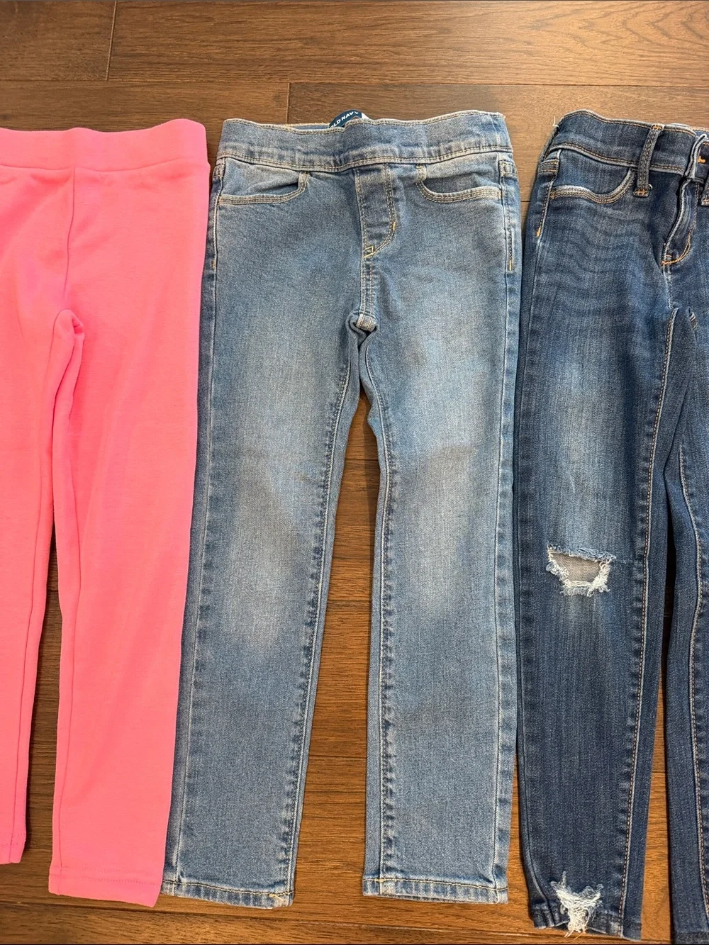 Old Navy Girls Jeans & Pink Sweatpants Set of 3 - Size 6/7 - C34-105